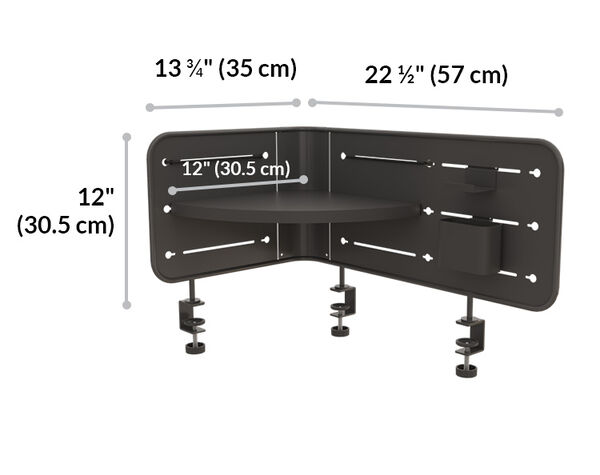 corner accessory panel front view specs