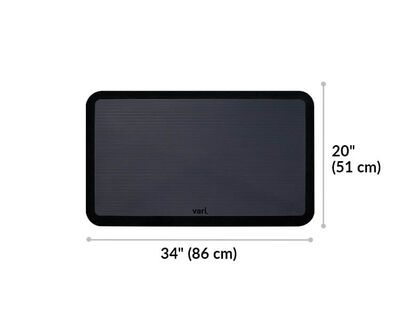 standing mat 34 by 20 is 34 inches wide and 20 inches long