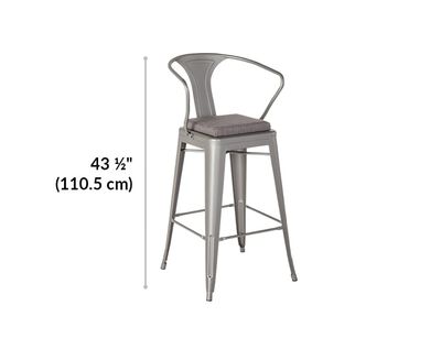 metal conference chair is 43.5 inches tall