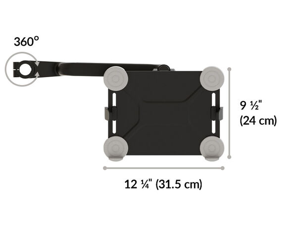 laptop holder joint has an adjustment of three hundred and sixty degrees