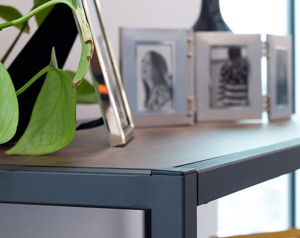 vari 5-tier shelf setup against the wall