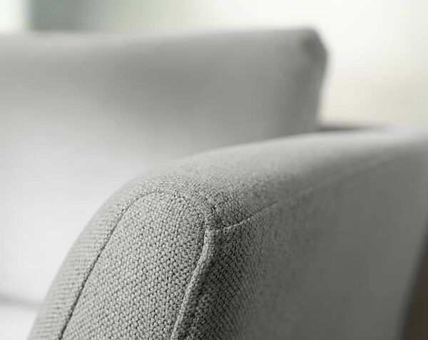 contemporary three seat sofa on white background