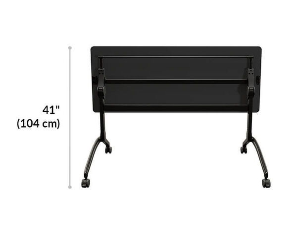 Flip top training stands 41 inches tall when flipped up