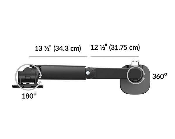 max length from post to end of arm is 29 inches