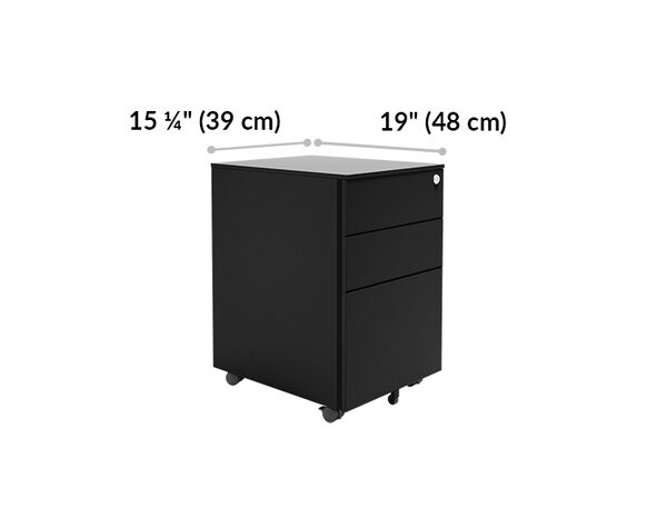 cabinet is 19 inches deep, 15 and 1 fourth inches wide