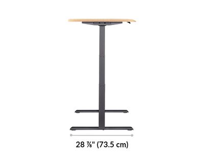 The base of the Electric Standing Desk ComfortEdge™ 60x30 Light Wood is 28.88 inches deep