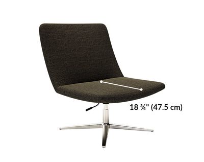 lounge chair seat depth is 18 and 3 quarter inches