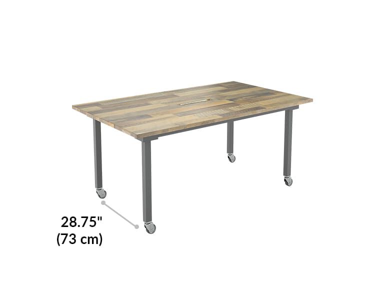 the width of the clearance between legs on the end of the table is 28 and 3 quarter inches wide