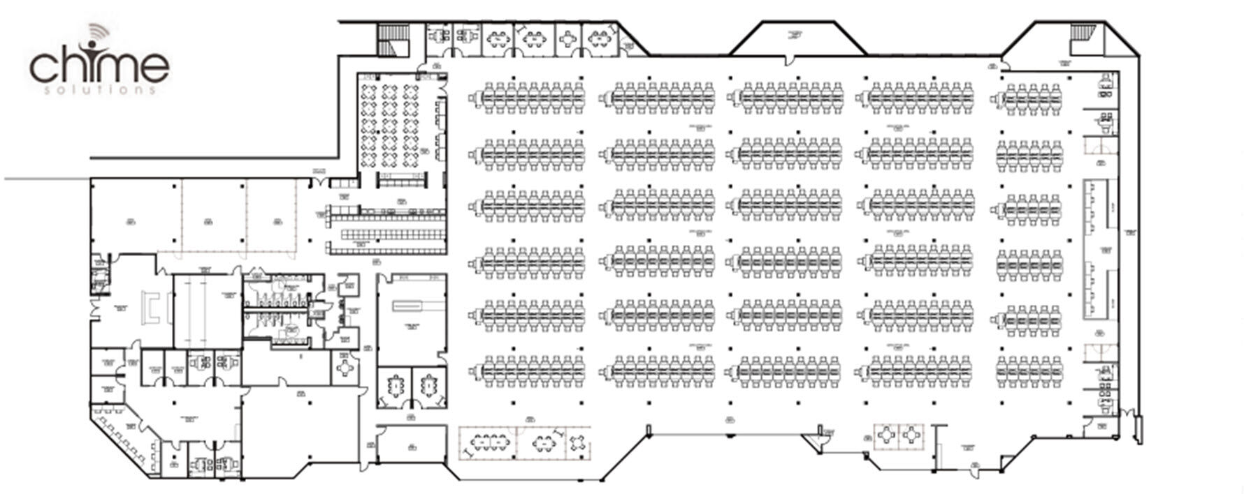 floor plan for chime solutions space  image