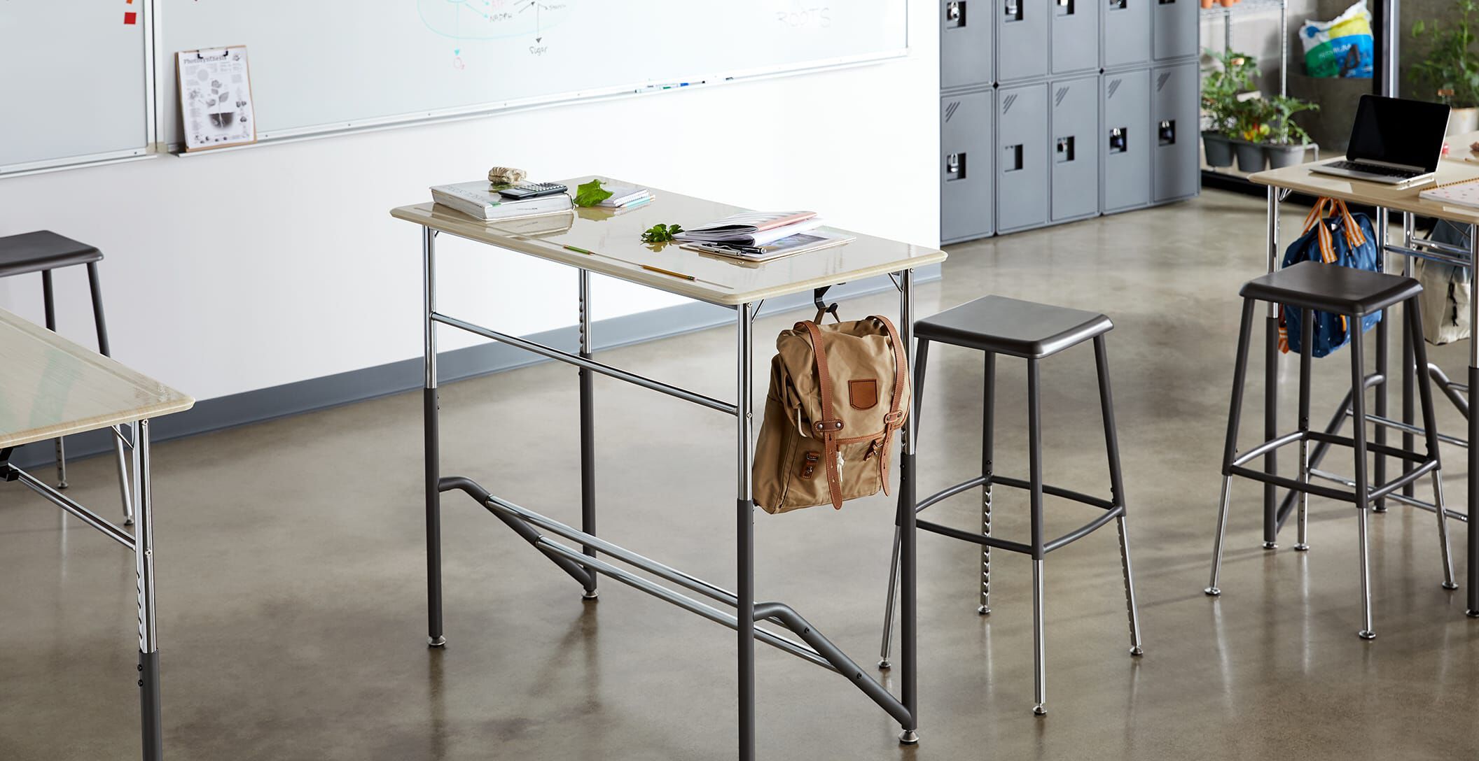 classroom setup with vari products