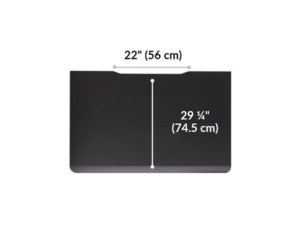 The surface of the Electric Standing Desk with ComfortEdge 48x30 Black top is 29.25 inches deep