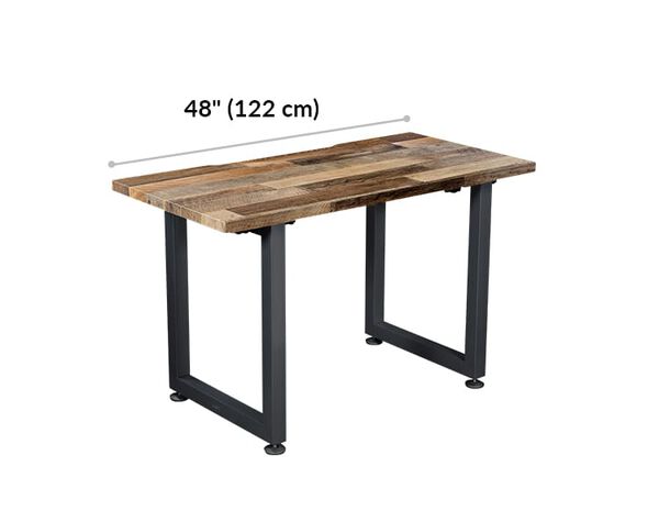 reclaimed wood vari table 48 by 24 width 48 inches