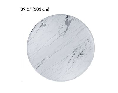 large nesting table diameter is 39 and a quarter inches