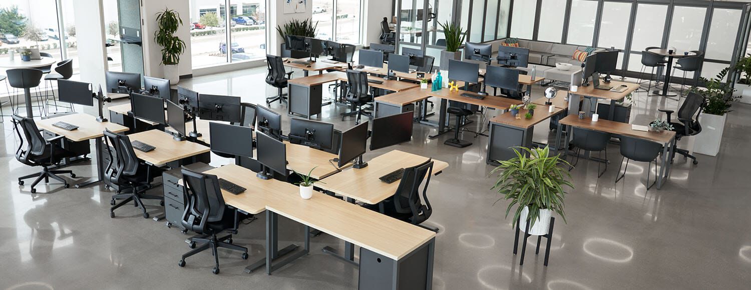 open office workspace