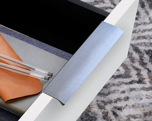 closeup view of opened top drawer