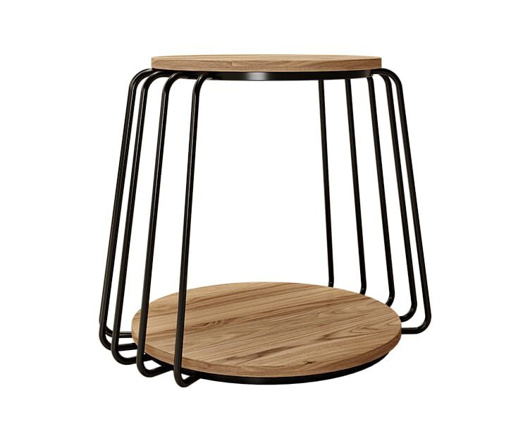 round coffee table on white background