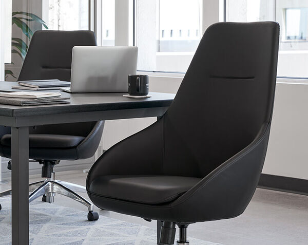 high back conference chair is conference room setting