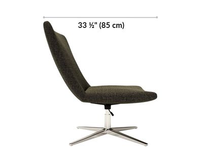 lounge chair depth is 33 and a half inches