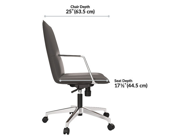 chair depth twenty five inches seat depth seventeen an a half inches