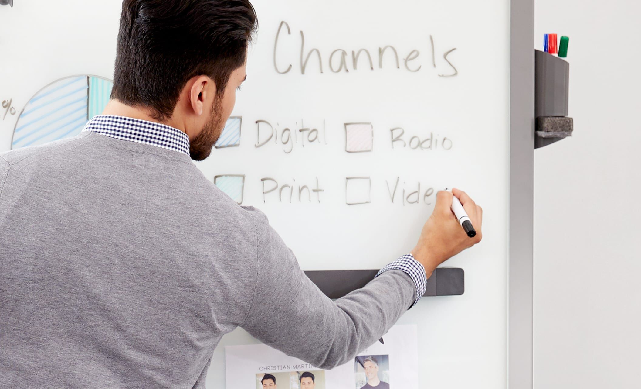 individual using vari white board 48 by 66