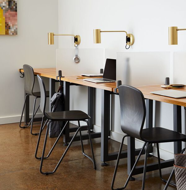 tables side by side creating individual workspaces