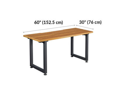 vari table 60 by 30 width 60 inches