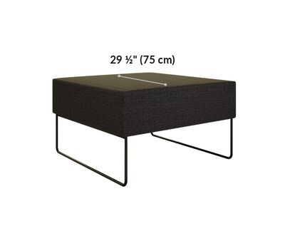 sectional ottoman depth is 29 and a half inches