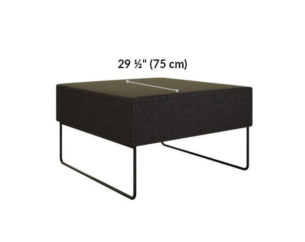 sectional ottoman depth is 29 and a half inches 
