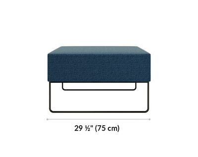 sectional ottoman is 29 and a half inches deep