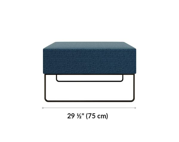 sectional ottoman is 29 and a half inches deep