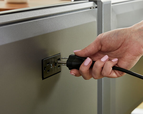 professional plugging in cord