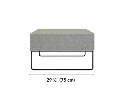 sectional ottoman is 29 and a half inches deep