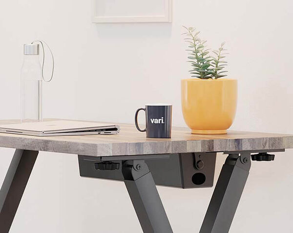 Standing Work Table used as temporary workspace