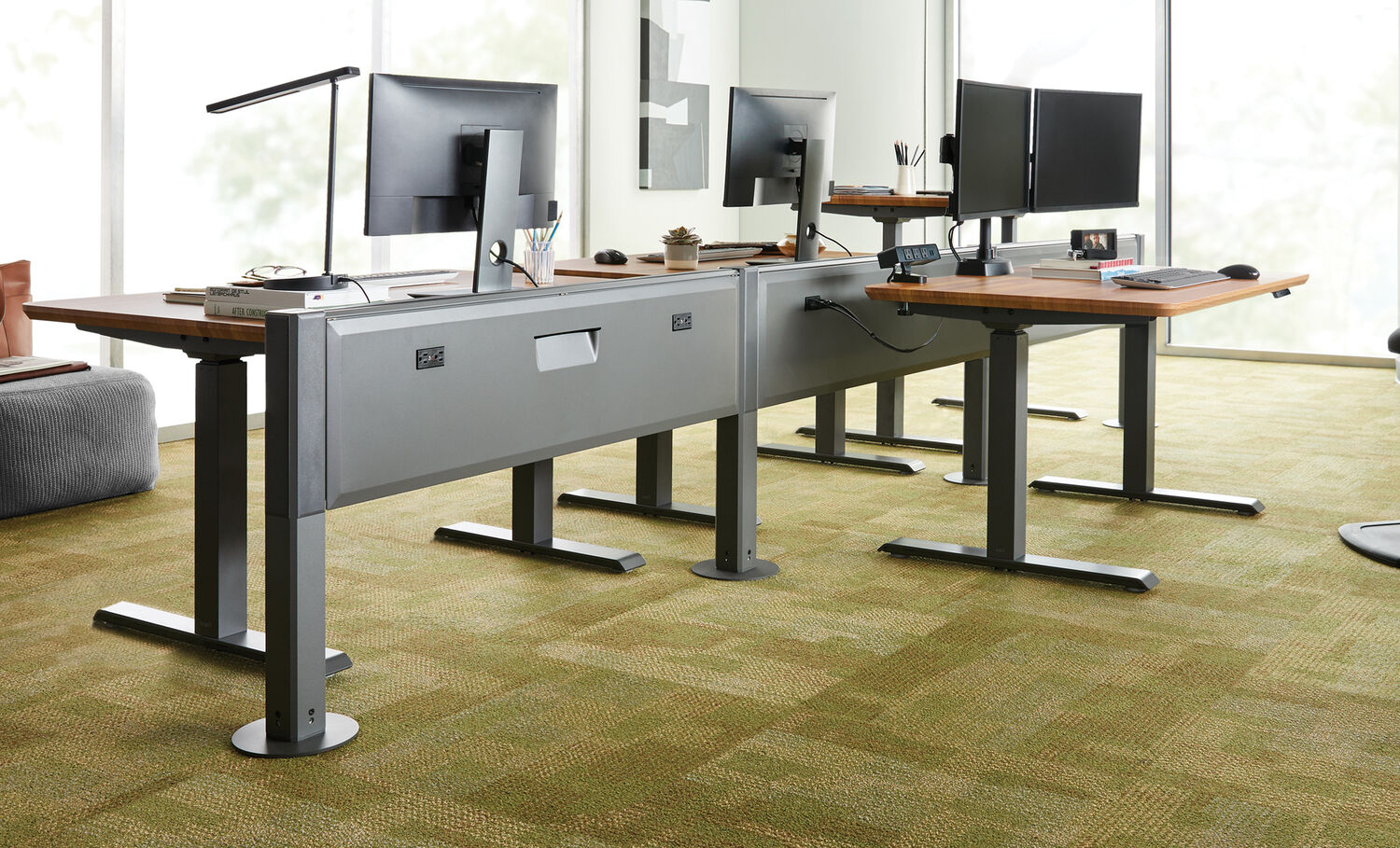 power beams in office setting
