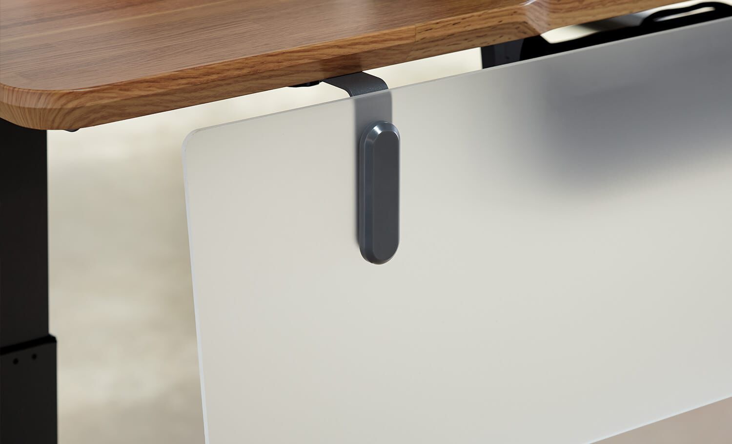 Vari acrylic modesty panel 60 desk clamp