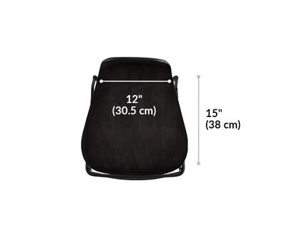 wood conference stool seat is 15 inches deep