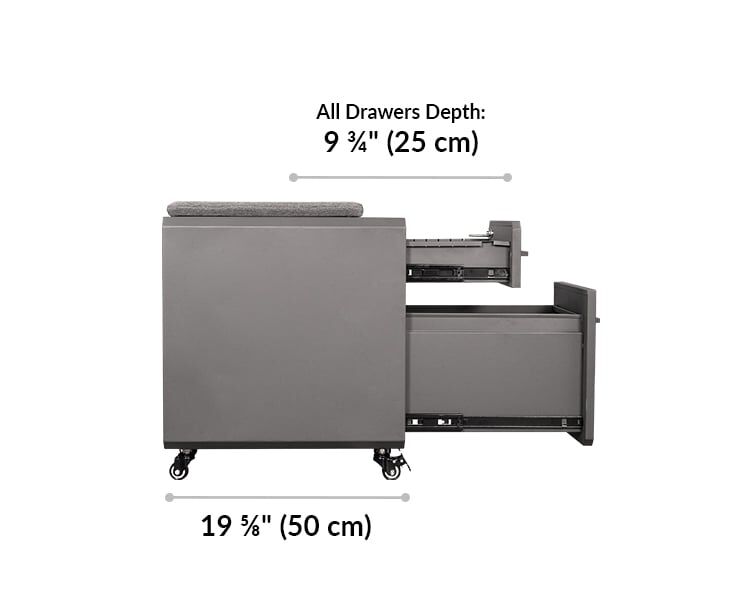 all drawers depth is 15 and 3 quarter inches