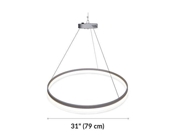 halo pendant 31 inch has a 31 inch diameter