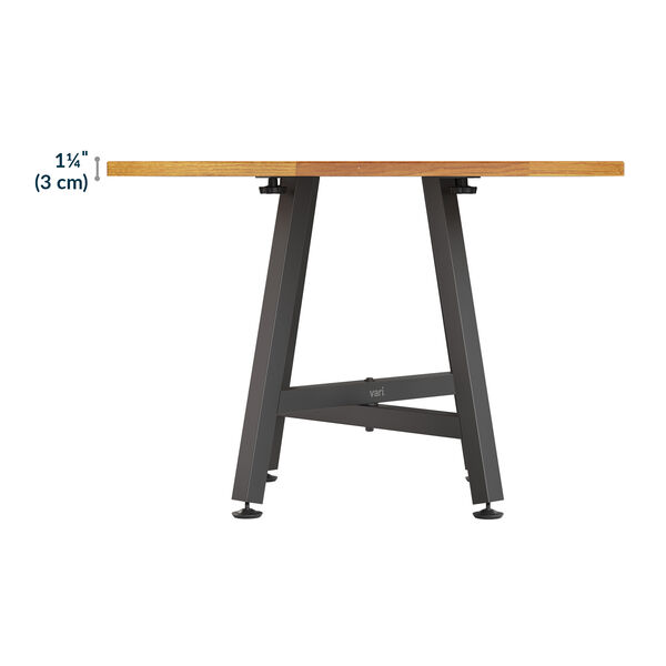 round table top is 1 1/4 inches thick