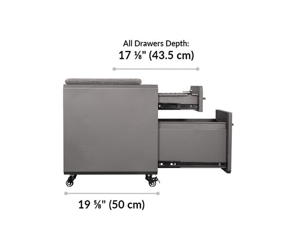 all drawers depth is 17 and 1 eighth inches