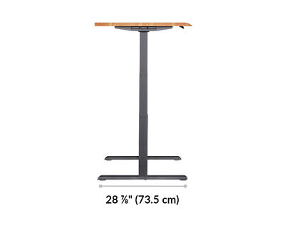 The base of the Electric Standing Desk ComfortEdge™ 60x30 Butcher Block is 28.88 inches deep