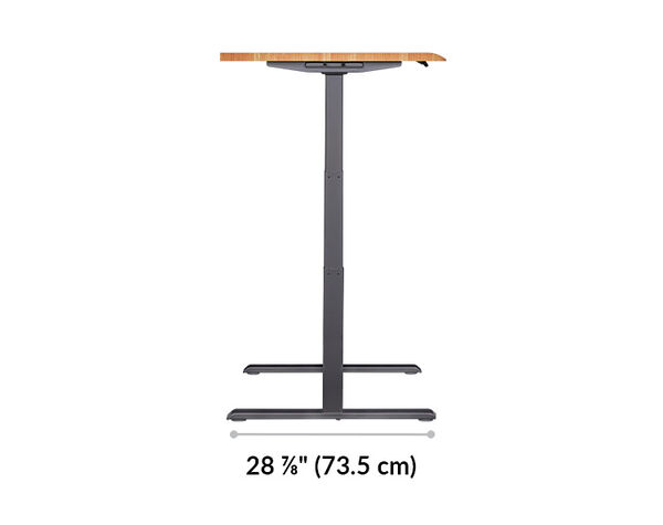 The base of the Electric Standing Desk ComfortEdge™ 60x30 Butcher Block is 28.88 inches deep