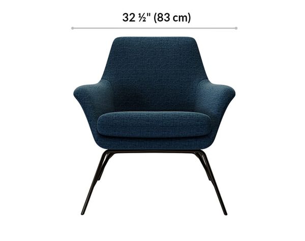 arm chair is 32 and a half inches wide 