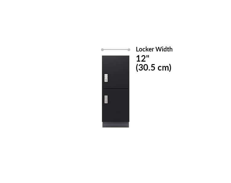 low locker is 12 inches wide