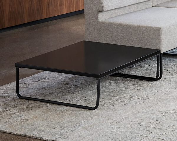 sectional table shown in seating area