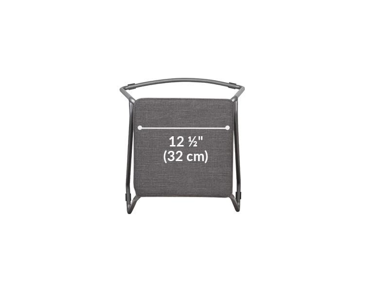 stool seat is 12.5 inches wide