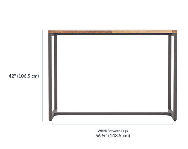 Standing Work Table height setting is 42 inches high. 