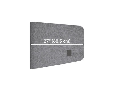 felt privacy desk surround is 27 inches wide on the side panel