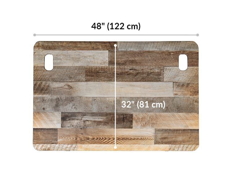 desktop is 48 inches wide and 32 inches deep.
