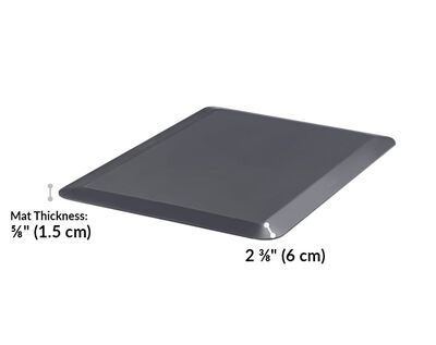 Vari 34 x 22 Standing Desk Mat Cushioned Ergonomic Anti Fatigue Floor Mat, Black, Size: 0.625(H) x 34(W) x 22(D) 401925